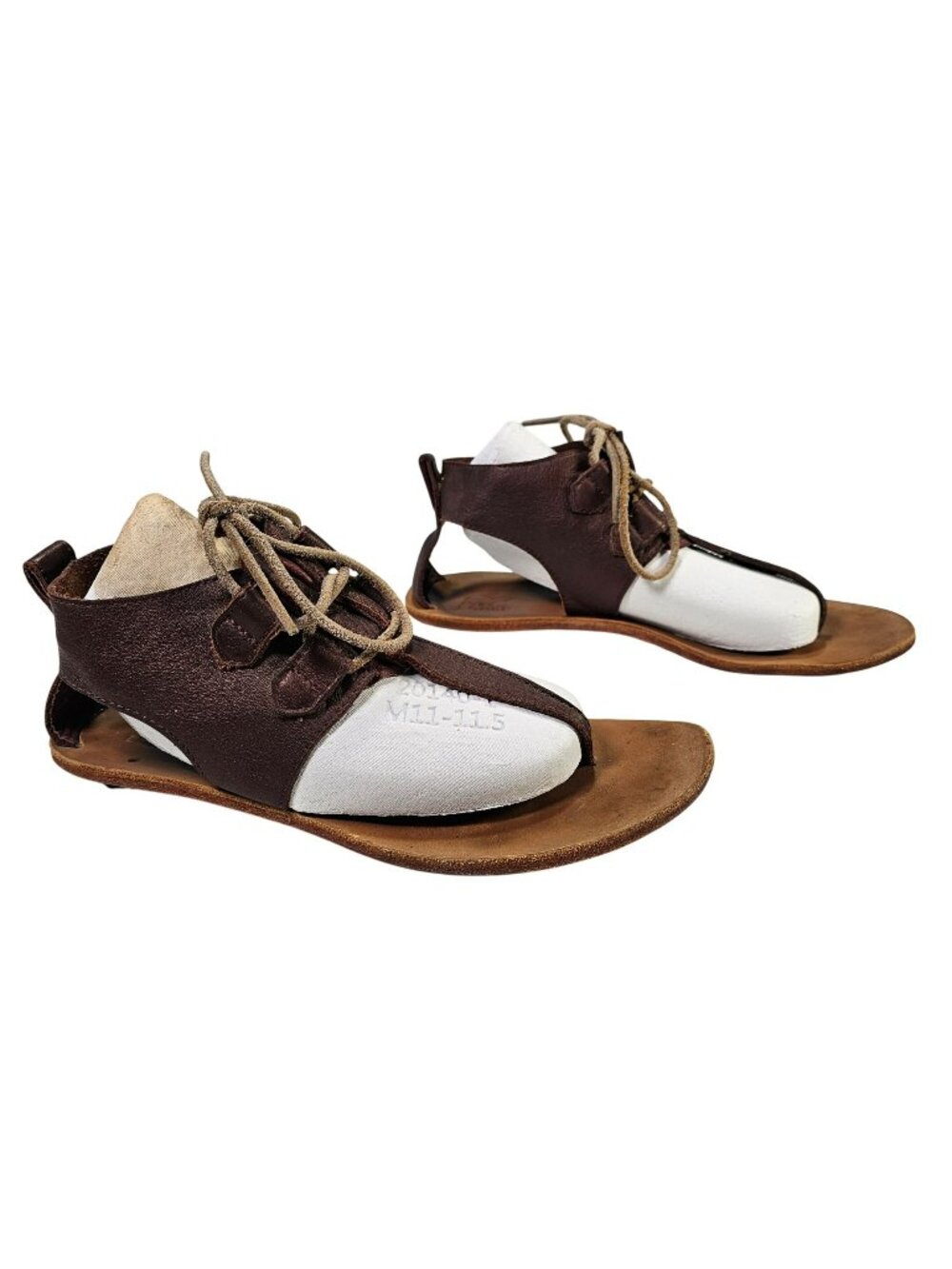 Sorel Summer Boot Brown Leather Lace-Up Thong Sandals Women's Size 9 Open-Toe